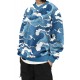 Wave Themed Pattern Men Pullover Hoodie