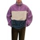 Men's Color Block Plush Quarter Zip Sweatshirt