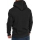 Black Long Sleeve Pullover Men Hoodie