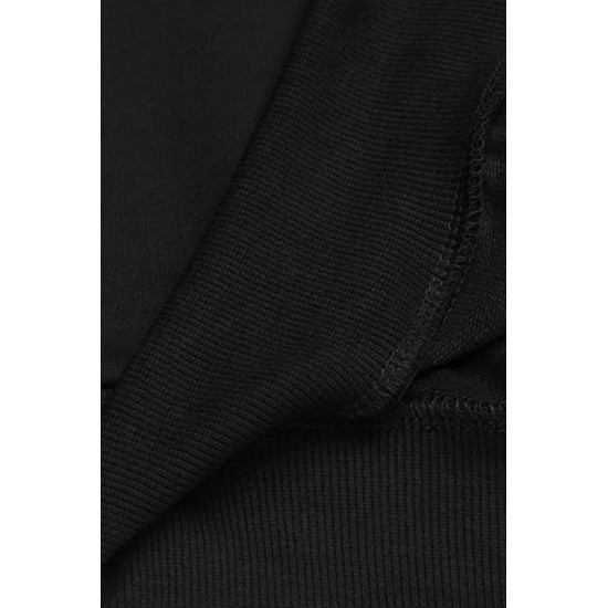 Black Long Sleeve Pullover Men Hoodie