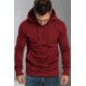 Burgundy Long Sleeve Pullover Men Hoodie