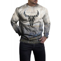 Men's Buffalo Tie-dye Print Sweatshirt