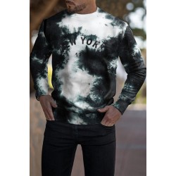 NEW YORK Tie-dye Pullover Men Sweatshirt