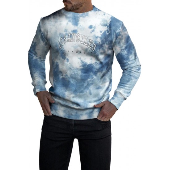 LOS ANGELES Tie-dye Pullover Men Sweatshirt