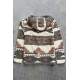 Tribal Print Quarter Zip Men's Pullover Hoodie