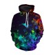 Men's Multicolor Geometric Print Pullover Hoodie