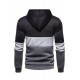 Men's Zipper Casual Colorblock Hooded Sweatshirt