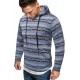 Red Tribal Print Kangaroo Pocket Men's Pullover Hoodie