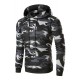 Men Camouflage Print & Drawstring Hoodie Tracksuit