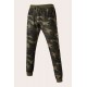 Men Camouflage Print & Drawstring Hoodie Tracksuit