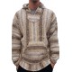 Men's Striped Pocket Knitted Hooded Coat