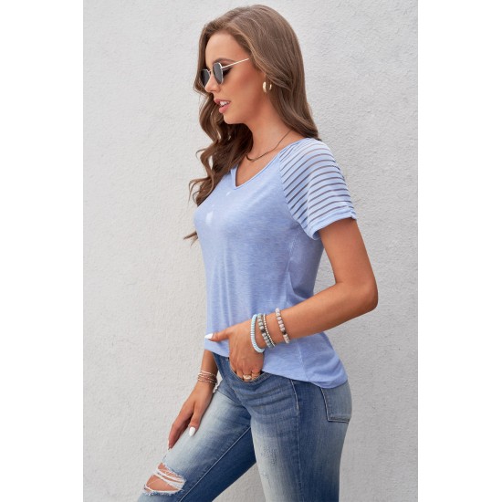 Striped Raglan Sleeve Tee