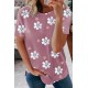 Pink Floral Pattern T-shirt