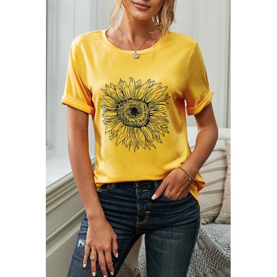 Yellow Sunflower Base T-shirt