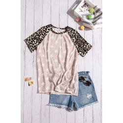 Style In The Wild Star Print Short Sleeve Top