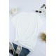 White Round Neck Short Sleeve Solid Color Tee